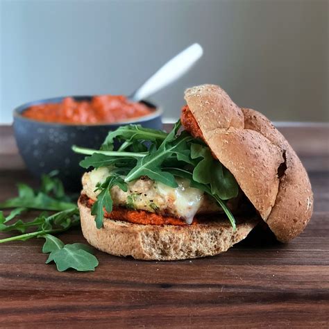 How does Turkey Burger with Pesto and Red Pepper Mayo fit into your Daily Goals - calories, carbs, nutrition