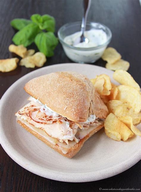 How does Turkey Sandwich with Basil Mayo fit into your Daily Goals - calories, carbs, nutrition