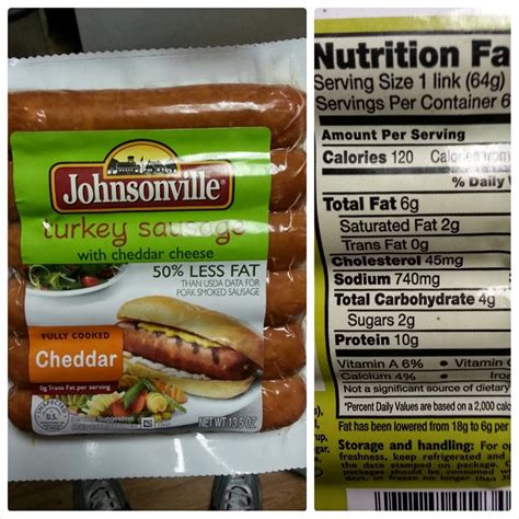 How does Turkey Sausage with Cheddar Cheese fit into your Daily Goals - calories, carbs, nutrition