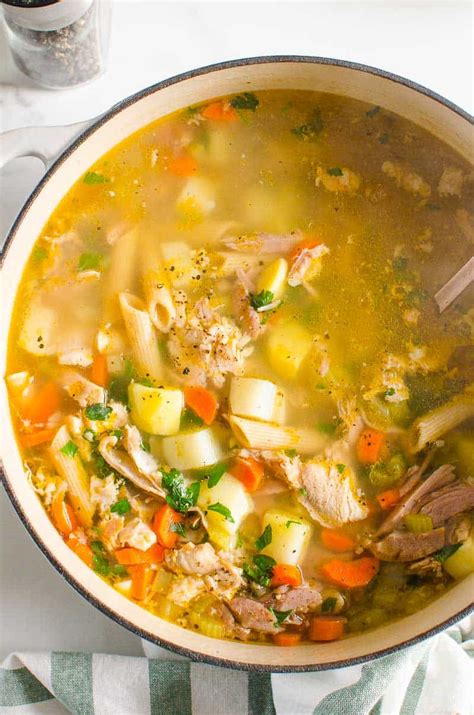 How does Turkey Vegetable Noodle Soup fit into your Daily Goals - calories, carbs, nutrition