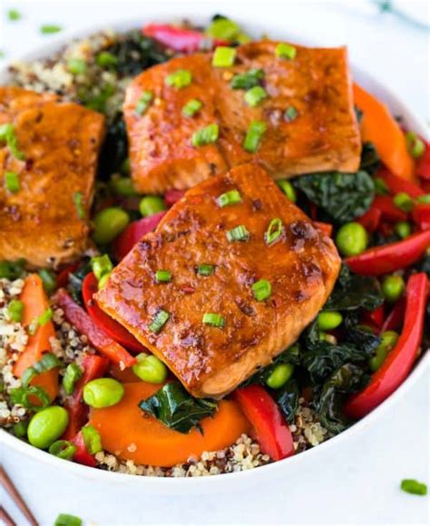 How does Twelve Quinoa Bowl Teriyaki Salmon fit into your Daily Goals - calories, carbs, nutrition