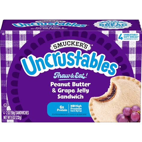 How does Uncrustable Peanut Butter and Jelly fit into your Daily Goals - calories, carbs, nutrition