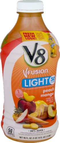 How does V-Fusion Light- Peach Mango fit into your Daily Goals - calories, carbs, nutrition