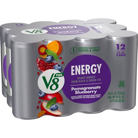 How does V8 12 Oz Can fit into your Daily Goals - calories, carbs, nutrition