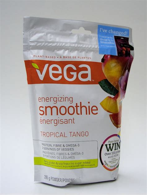 How does Vega Energizing Smoothie Tropical Tango fit into your Daily Goals - calories, carbs, nutrition
