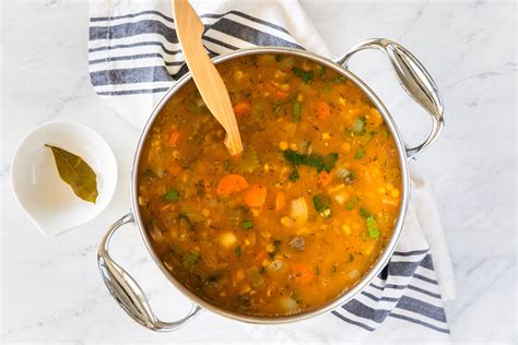 How does Vegetable, Lentil and Barley Soup fit into your Daily Goals - calories, carbs, nutrition