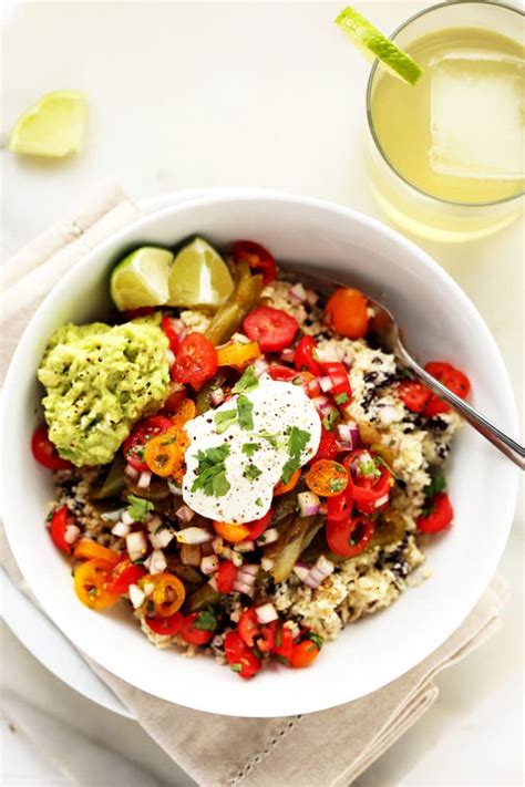 How does Vegetable Burrito Bowls with Cauliflower Rice fit into your Daily Goals - calories, carbs, nutrition