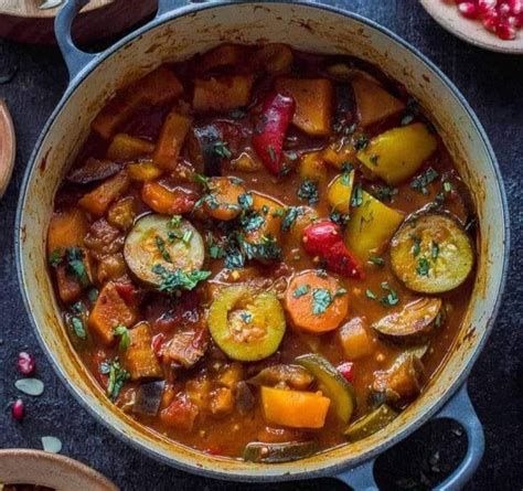 How does Vegetable Tagine with Almond CousCous fit into your Daily Goals - calories, carbs, nutrition