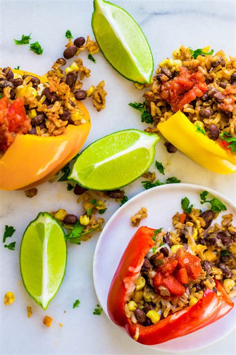 How does Vegetarian Mexican Stuffed Peppers fit into your Daily Goals - calories, carbs, nutrition