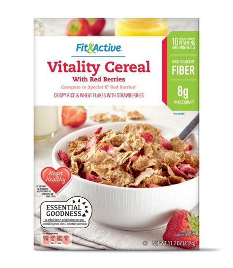 How does Vitality Cereal fit into your Daily Goals - calories, carbs, nutrition