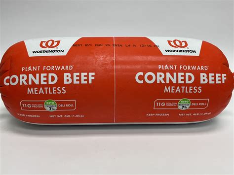 How does WORTHINGTON Meatless Corned Beef Roll, frozen, unprepared fit into your Daily Goals - calories, carbs, nutrition