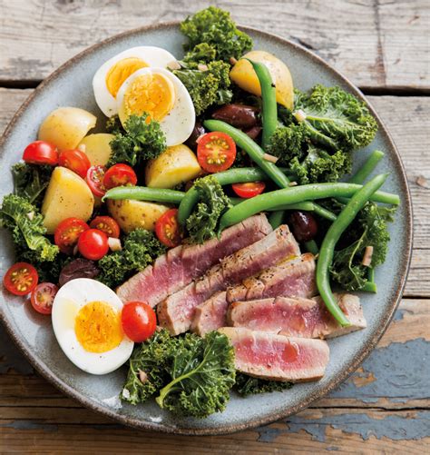 How does Warm Nicoise Vegetables on a Bed of Crispy Cos Lettuce and a Soft Free Range Egg fit into your Daily Goals - calories, carbs, nutrition