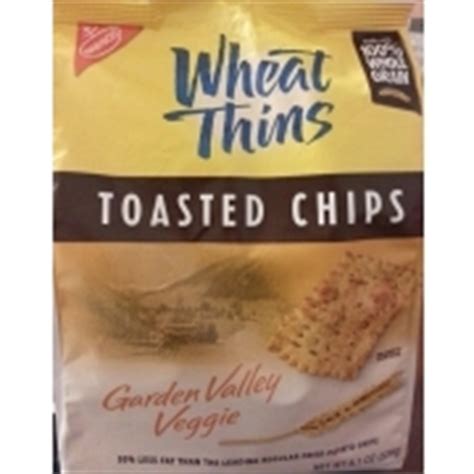 How does Wheat Thins Toasted Chips Garden Valley Veggie fit into your Daily Goals - calories, carbs, nutrition