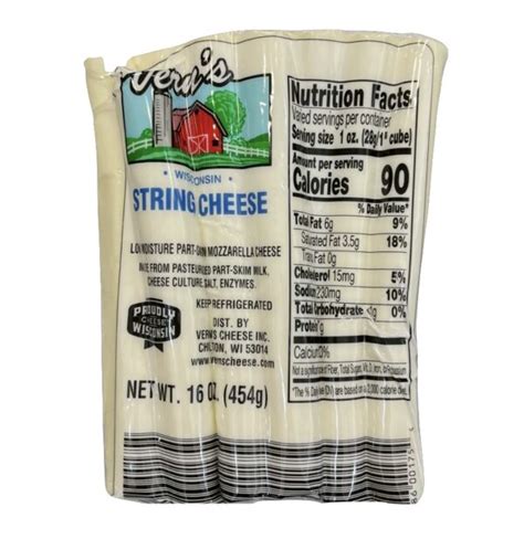 How does Wisconsin String Cheese fit into your Daily Goals - calories, carbs, nutrition