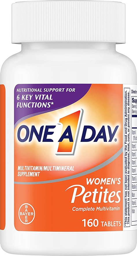 How does Women's Petites Multivitamin fit into your Daily Goals - calories, carbs, nutrition