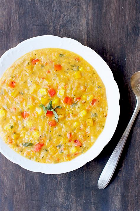 How does Yellow Pea with Roasted Red Pepper Soup fit into your Daily Goals - calories, carbs, nutrition