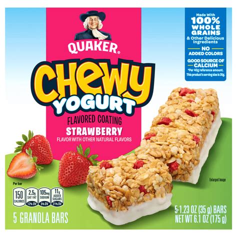 How does Yogurt Chewy Granola Bar.- Strawberry fit into your Daily Goals - calories, carbs, nutrition