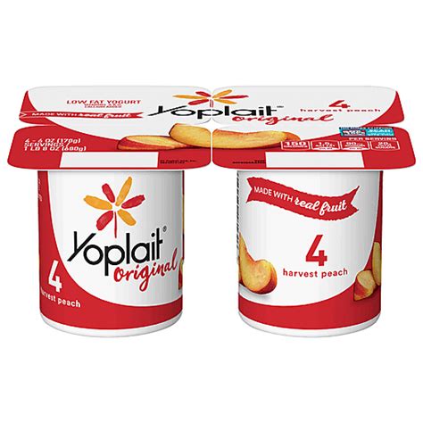 How does Yoplait Fat Free Harvest Peach Yogurt fit into your Daily Goals - calories, carbs, nutrition