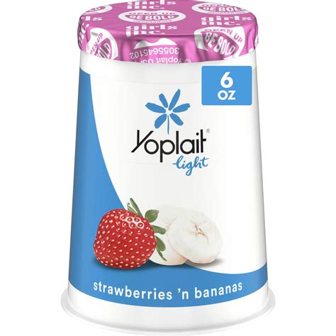 How does Yoplait Light Fat Free Strawberries 'n Bananas fit into your Daily Goals - calories, carbs, nutrition