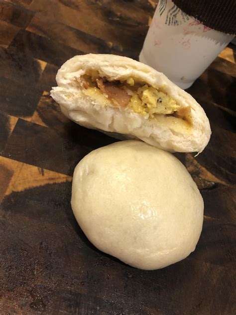 How does Zime Sand Brkf Bao Bacon Egg Cheese fit into your Daily Goals - calories, carbs, nutrition