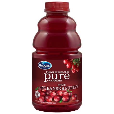 How many calories are in 100% pure cranberry juice - calories, carbs, nutrition