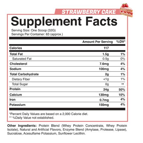 How many calories are in 100% whey - strawberry & banana - calories, carbs, nutrition