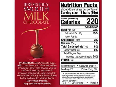 How many calories are in 3 milk chocolate truffles - calories, carbs, nutrition