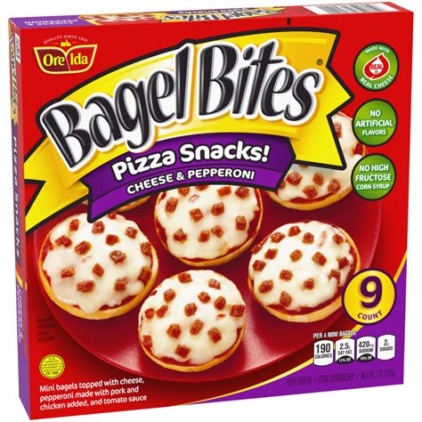 How many calories are in 9 cheese bagel bites - calories, carbs, nutrition