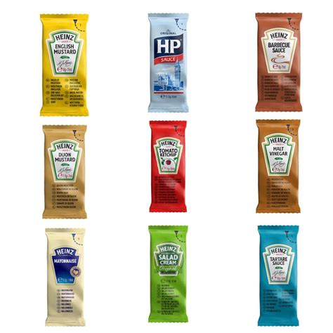 How many calories are in accompanying sauce sachets - calories, carbs, nutrition