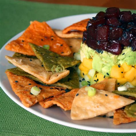 How many calories are in ahi and avocado poke tower - calories, carbs, nutrition