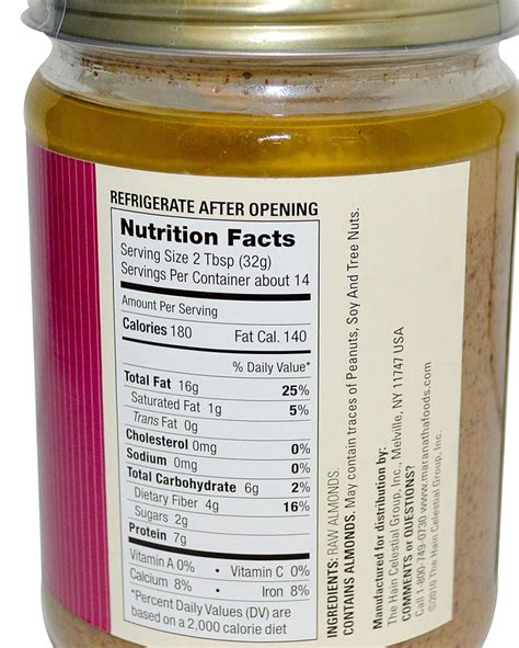 How many calories are in almond butter - calories, carbs, nutrition