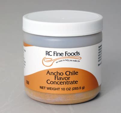 How many calories are in ancho chile flavor concentrate - calories, carbs, nutrition