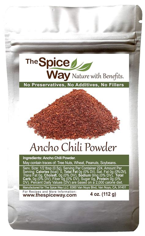 How many calories are in ancho chile puree - calories, carbs, nutrition