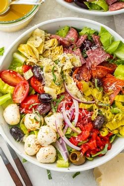 How many calories are in antipasto salad w/ italian dressing - calories, carbs, nutrition