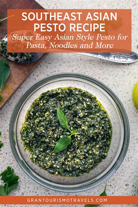 How many calories are in asian pesto sauce - calories, carbs, nutrition