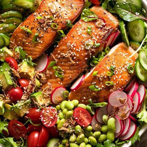 How many calories are in asian salmon salad (34249.0) - calories, carbs, nutrition