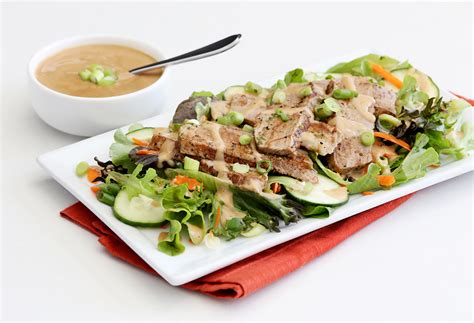 How many calories are in asian steak salad plate - calories, carbs, nutrition