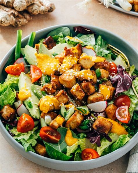 How many calories are in asian tofu salad - calories, carbs, nutrition