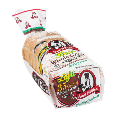 How many calories are in aunt millie's buttermilk bread - calories, carbs, nutrition