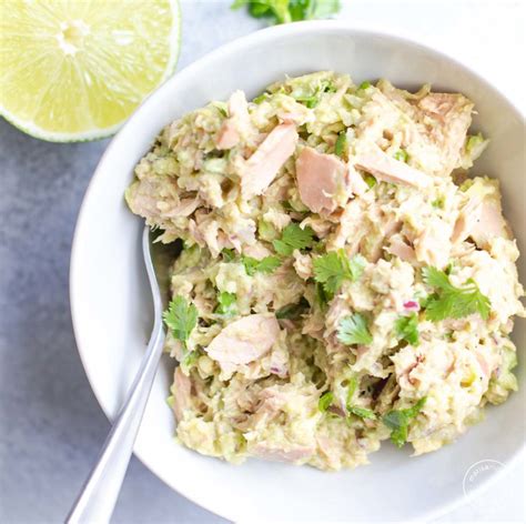 How many calories are in avocado and lime tuna salad - calories, carbs, nutrition