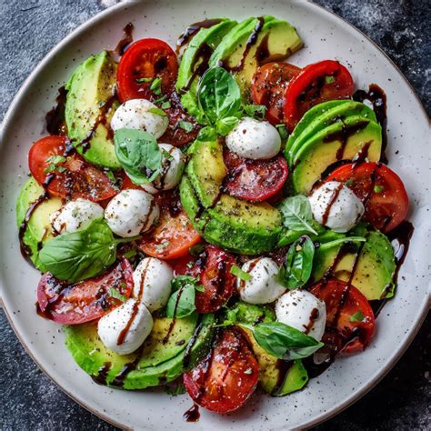 How many calories are in avocado caprese side salad - calories, carbs, nutrition