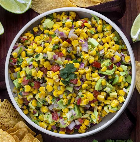 How many calories are in avocado corn salsa - calories, carbs, nutrition