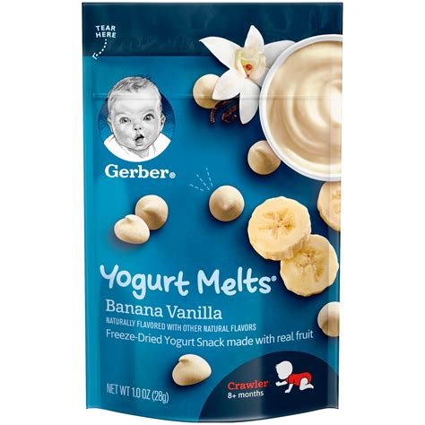 How many calories are in babyfood, snack, gerber graduate yogurt melts - calories, carbs, nutrition