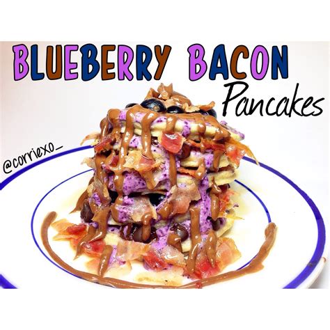 How many calories are in bacon blueberry pancakes - calories, carbs, nutrition