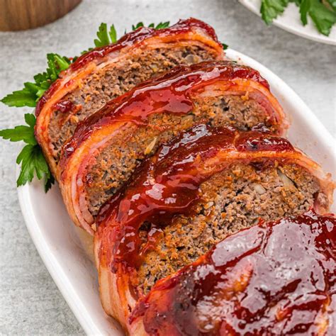 How many calories are in bacon wrapped meatloaf - calories, carbs, nutrition