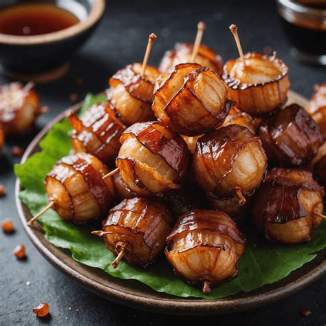 How many calories are in bacon-wrapped water chestnuts - calories, carbs, nutrition