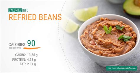 How many calories are in baja refried beans - calories, carbs, nutrition