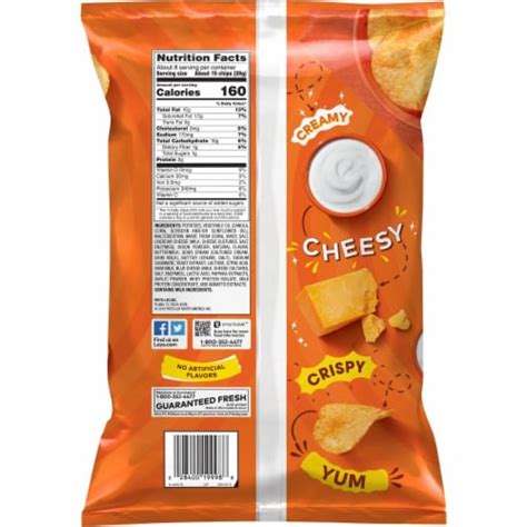 How many calories are in baked cheddar and sour cream chips - calories, carbs, nutrition