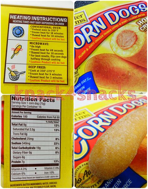 How many calories are in baked corndog - calories, carbs, nutrition