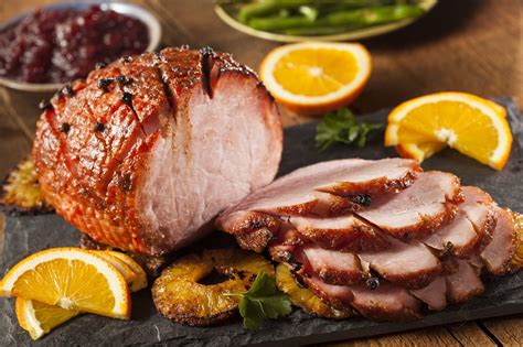 How many calories are in baked pit ham with lemon caper aioli, dressed with fresh pineapple rings-occ - calories, carbs, nutrition